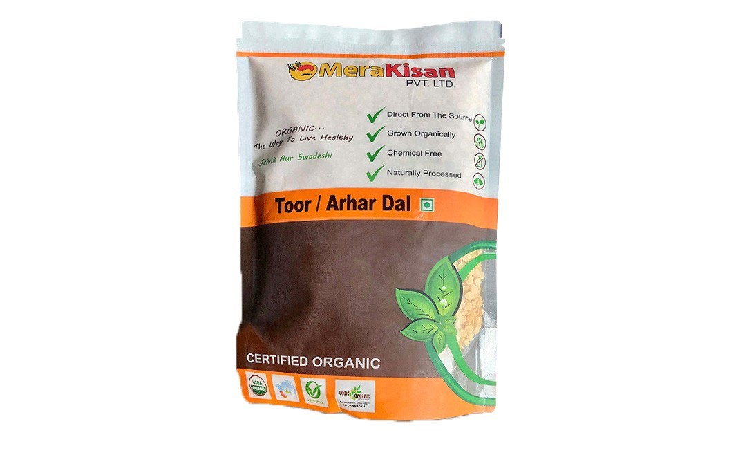 MeraKisan Organic Toor / Arhar Dal    Pack  1 kilogram